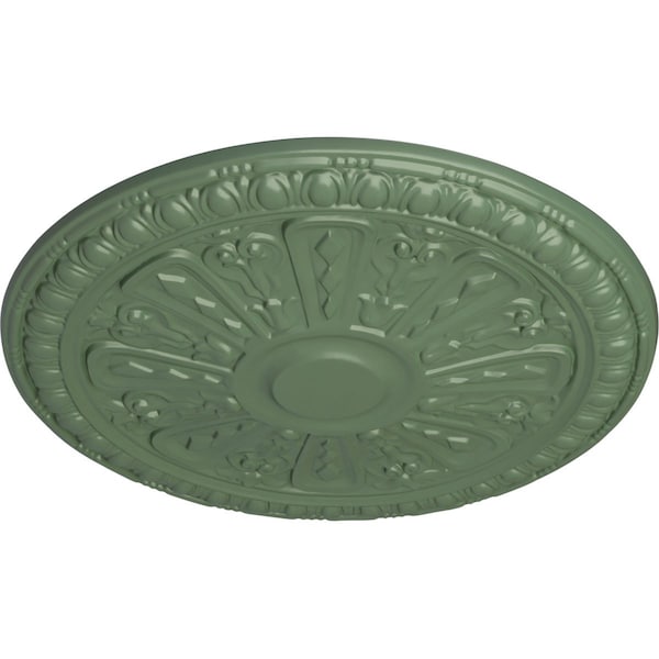 Raymond Ceiling Medallion (Fits Canopies Up To 5 3/8), Hand-Painted Athenian Green, 18OD X 1 1/4P